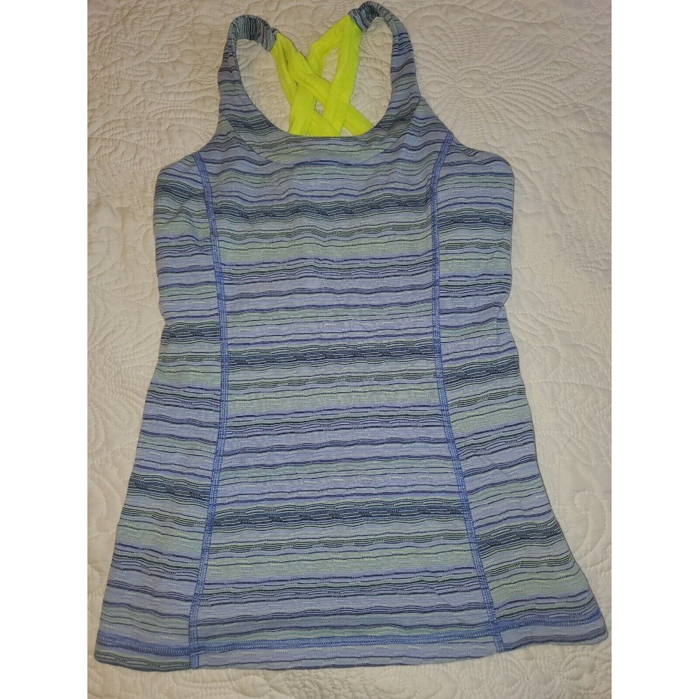 Lululemon Enhearten Tank Top Space Dye Twist Lullaby Ray Womens Size 4